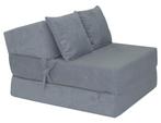 Opvouwbaar matras - 200x70x15cm - velvet dot - grijs, Huis en Inrichting, Slaapkamer | Matrassen en Bedbodems, Ophalen of Verzenden