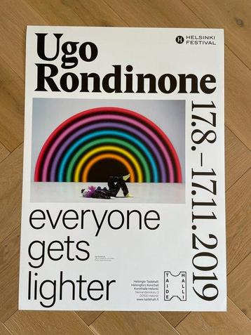 Ugo Rondinone - Everyone gets lighter exhibition poster,
