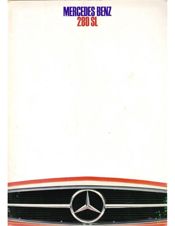 1968 MERCEDES BENZ 280 SL BROCHURE NEDERLANDS, Boeken, Auto's | Folders en Tijdschriften, Ophalen of Verzenden