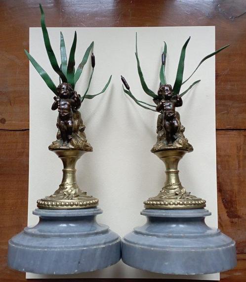 Sculpture - 258 mm - Bronze, Marbre, Antiek en Kunst, Antiek | Keramiek en Aardewerk