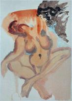 Salvador Dali (1904-1989) - The Neglectful - on Japon Nacré