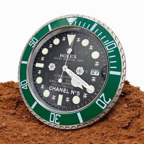 Orima Pop Art - Horloge Pop Art Rolex vs Chanel N5, Antiek en Kunst, Kunst | Designobjecten