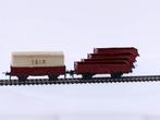 Schaal H0 Trix 3451 Bakwagen bruin 4x + 3452 Bakwagen bui..., Hobby & Loisirs créatifs, Trains miniatures | HO, Overige typen