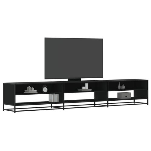 vidaXL Tv-meubel 270x40x46 cm bewerkt hout zwart, Huis en Inrichting, Kasten |Televisiemeubels, Nieuw, Verzenden