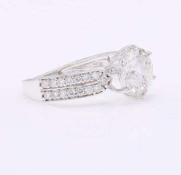 Zonder Minimumprijs - Ring - 14 karaat Witgoud - 2.50ct. tw.