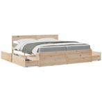 vidaXL Bed met lades en matras massief grenenhout 200x200 cm, Huis en Inrichting, Slaapkamer | Bedden, Verzenden, Nieuw