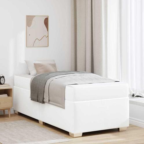 vidaXL Bedframe Wit 90 x 200 cm Kunstleer, Huis en Inrichting, Slaapkamer | Bedden, Nieuw, Verzenden