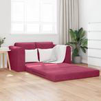 vidaXL Vloersofa Bed 2-in-1 Wijnrood 148x71x83 cm Fluweel, Verzenden, Nieuw