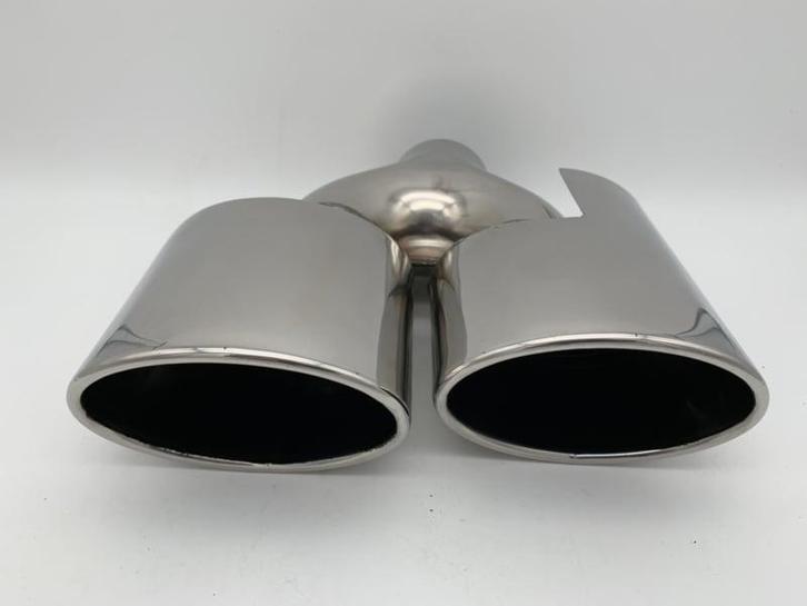 Uitlaat Sierstuk RVS Dubbel ovaal – 2 x 12 X 8 cm., Auto-onderdelen, Uitlaatsystemen, Nieuw, Ophalen of Verzenden