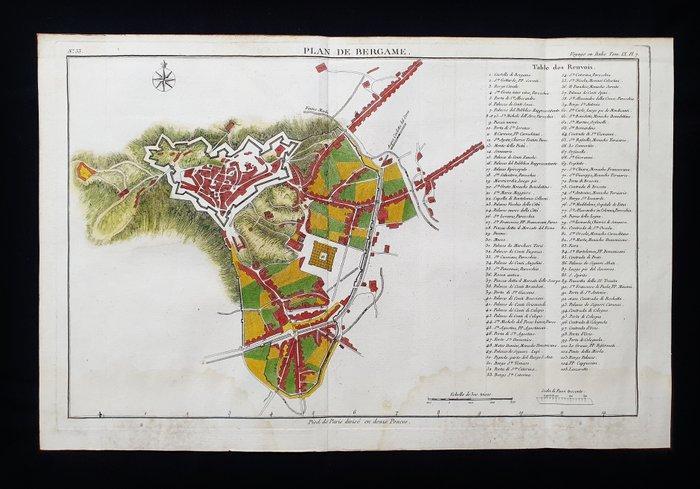 Europa - Italië / Lombardije / Bergamo; J.J.F. De Lalande -, Boeken, Atlassen en Landkaarten