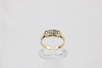 Ring - 14 karaat Geel goud - 0.38ct. tw. Diamant