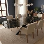 Cosmic Black Eetkamertafel  Deens Ovaal 300x130, Huis en Inrichting, Tafels | Eettafels, Nieuw