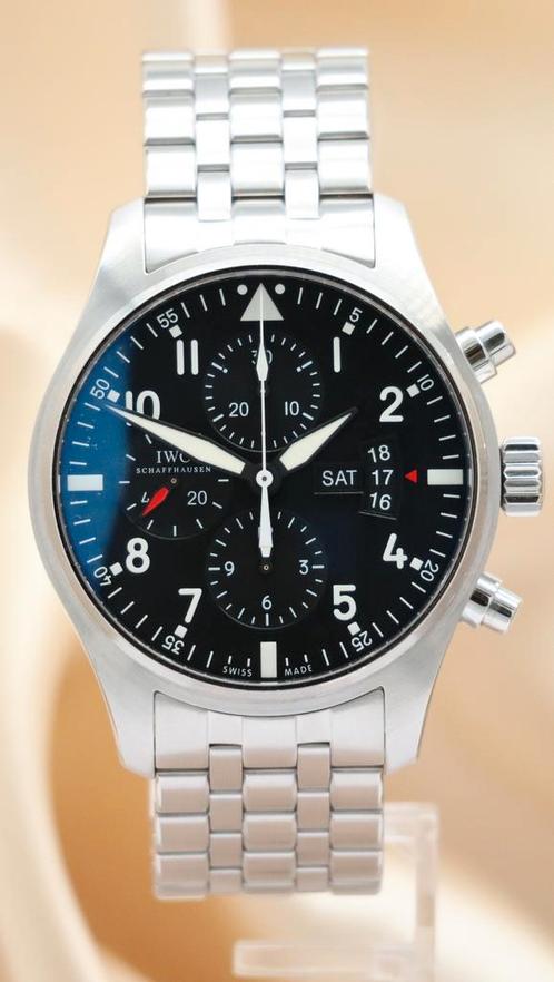 IWC Pilot Chronograph IW377704 uit 2013, Handtassen en Accessoires, Horloges | Heren, Verzenden
