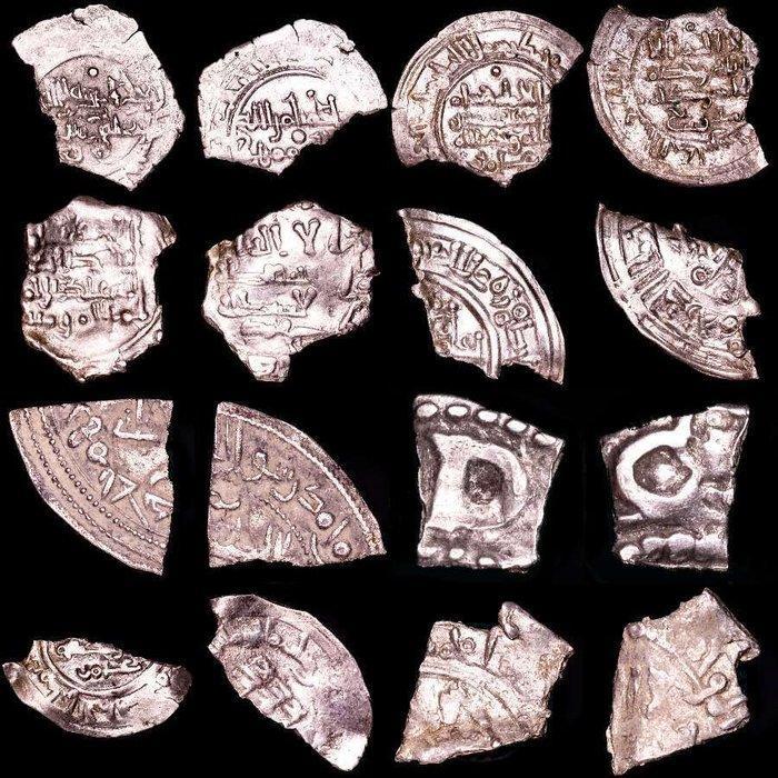 . Al-Andalus 8 X Dirham fractions Monedas acuñadas entre los, Postzegels en Munten, Munten | Europa | Niet-Euromunten