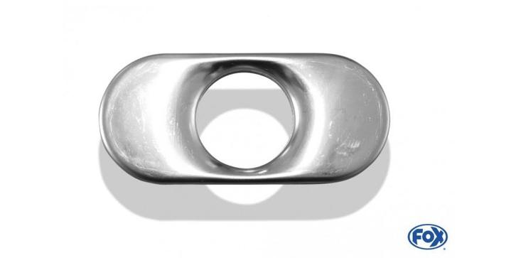 FOX Opzetdeksel voor uitlaat plat ovaal 150x70mm - gat: 50mm, Auto-onderdelen, Uitlaatsystemen, Nieuw, Verzenden
