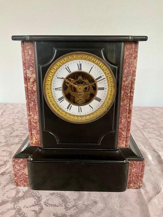 Pendule - Marmer - 1850-1900 - zichtbaar uitlaatsysteem, Antiek en Kunst, Antiek | Klokken