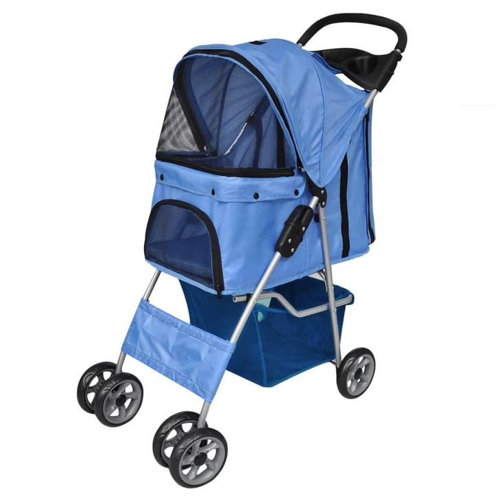 vidaXL Wandelwagen voor hond blauw, Dieren en Toebehoren, Overige Dieren-accessoires, Nieuw, Verzenden