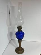 Olielamp - Glas, Messing, Antiek en Kunst