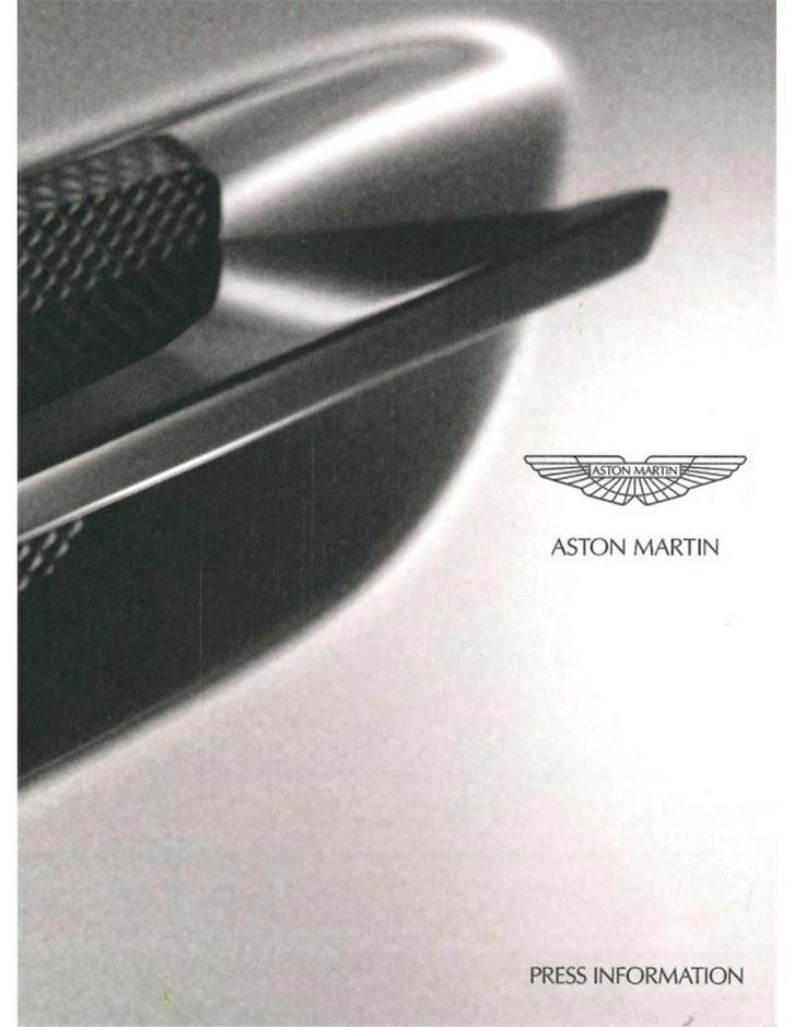 2008 ASTON MARTIN RANGE MEDIA BROCHURE ENGELS, Livres, Autos | Brochures & Magazines