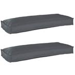 vidaXL Pallet Kussen Set 2 pcs Antraciet 100 x 40 x 8 cm, Huis en Inrichting, Verzenden, Nieuw