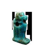 Oud-Egyptisch Faience amulet van een kat (Bastet) - 1.4 cm, Antiek en Kunst