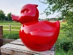 Figuur - large red bath duck or garden statue - polyhars