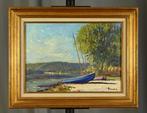 Albert Malet (1905-1986) - Bateau au bord dun plan deau, Antiek en Kunst, Kunst | Schilderijen | Klassiek