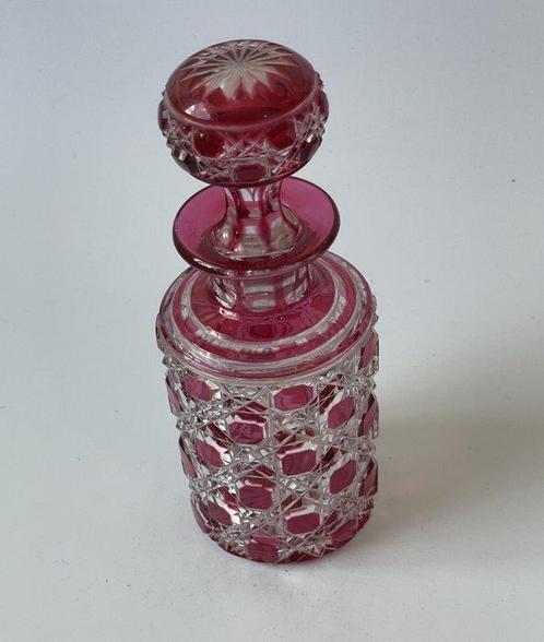 Baccarat - Flacon de parfum - Cristal - double pierreries, Antiek en Kunst, Antiek | Glaswerk en Kristal