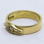 Ring - 18 karaat Geel goud - 0.07ct. tw. Diamant, Bijoux, Sacs & Beauté, Bagues