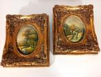 Paesaggio con cornice barocca