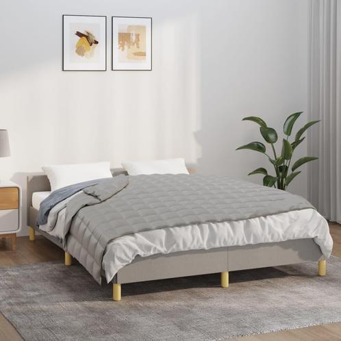 vidaXL Verzwaringsdeken 137x200 cm 10 kg stof grijs, Huis en Inrichting, Slaapkamer | Bedden, Nieuw, Verzenden