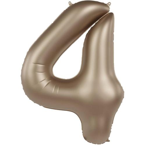4 Jaar Cijfer Ballon Goud 86cm, Hobby en Vrije tijd, Feestartikelen, Nieuw, Verzenden