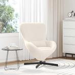 vidaXL Eivormige stoel Crème Standaard Polyester Stof, Huis en Inrichting, Verzenden, Nieuw
