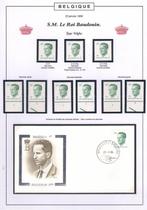 België 1984 - Studieverzameling op Z.M. Koning Boudewijn met, Postzegels en Munten, Gestempeld