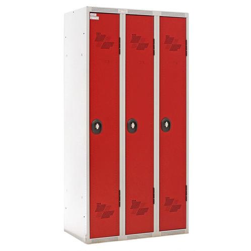 Kast  B: 900, D: 500, H: 1800 (mm) grijs/rood, Maison & Meubles, Armoires | Casiers, Enlèvement ou Envoi