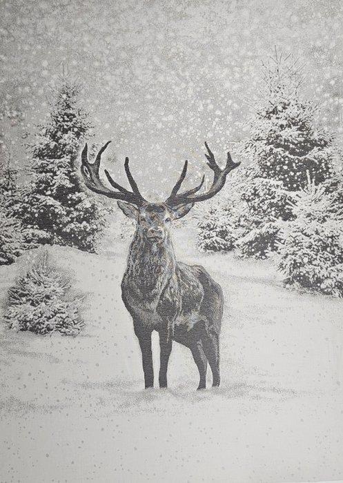 ARAZZO in Alpaca Jacquard met hert onder de sneeuw -, Antiek en Kunst, Curiosa en Brocante