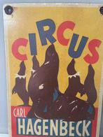 Carl Hagenbeck Circus emaille reclamebord – zeeleeuwen –, Antiek en Kunst