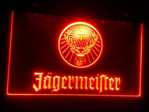 Jagermeister neon bord lamp LED verlichting reclame lichtbak, Huis en Inrichting, Lampen | Overige, Nieuw, Verzenden