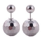 Fako Bijoux® - Oorbellen - Double Acrylic Dots - Grijs, Handtassen en Accessoires, Oorbellen, Verzenden, Nieuw