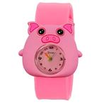 Fako® - Kinderhorloge - Slap On Mini - Varken - Roze, Verzenden