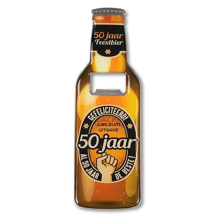 Bieropener 50 Jaar 18,5cm, Hobby en Vrije tijd, Feestartikelen, Nieuw, Verzenden
