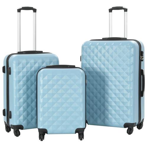 vidaXL 3-delige Harde kofferset ABS blauw, Bijoux, Sacs & Beauté, Valises, Envoi