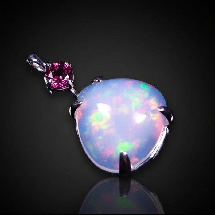 Zonder minimumprijs - Hanger Zilver - 9.47ct. tw. Opaal -, Bijoux, Sacs & Beauté, Bijoux anciens