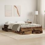 vidaXL Bed Frame met Lades Oud Hout 120x200 cm Bewerkt Hout, Huis en Inrichting, Verzenden, Nieuw