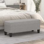 vidaXL Bankje 100x35x41 cm stof lichtgrijs, Huis en Inrichting, Verzenden, Nieuw