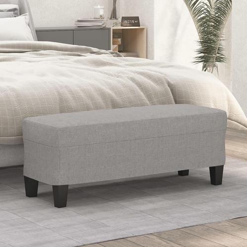 vidaXL Bankje 100x35x41 cm stof lichtgrijs, Huis en Inrichting, Overige Huis en Inrichting, Nieuw, Verzenden