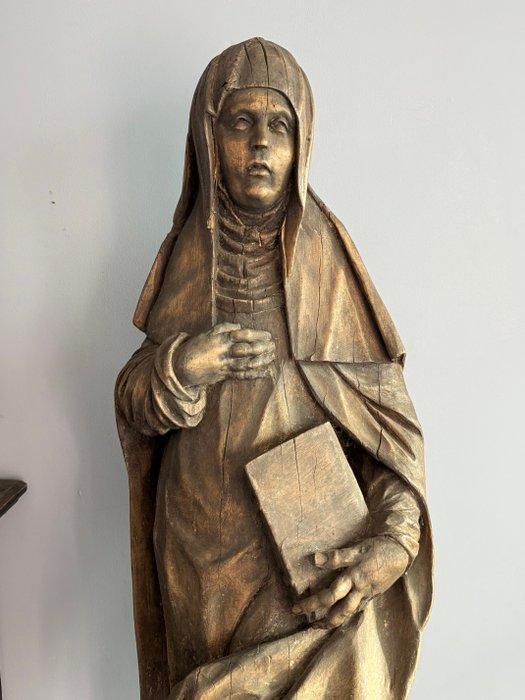 sculptuur, Birgitta van Zweden / 17e eeuw - 115 cm - Hout, Antiek en Kunst, Antiek | Overige Antiek
