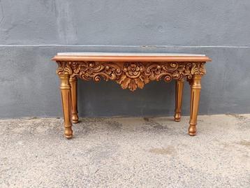 Wandtafel - Hout - Oude gebeitelde console