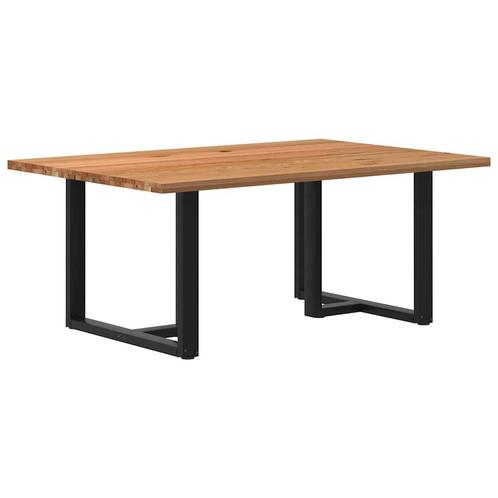 vidaXL Eettafel rechthoekig 180x120x74 cm massief eikenhout, Huis en Inrichting, Tafels | Eettafels, Nieuw, Verzenden