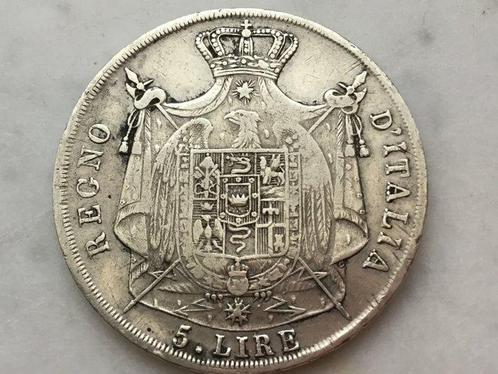 Italië. Napoleone. 5 Lire 1810 Bologna 2° tipo, Postzegels en Munten, Munten | Europa | Niet-Euromunten